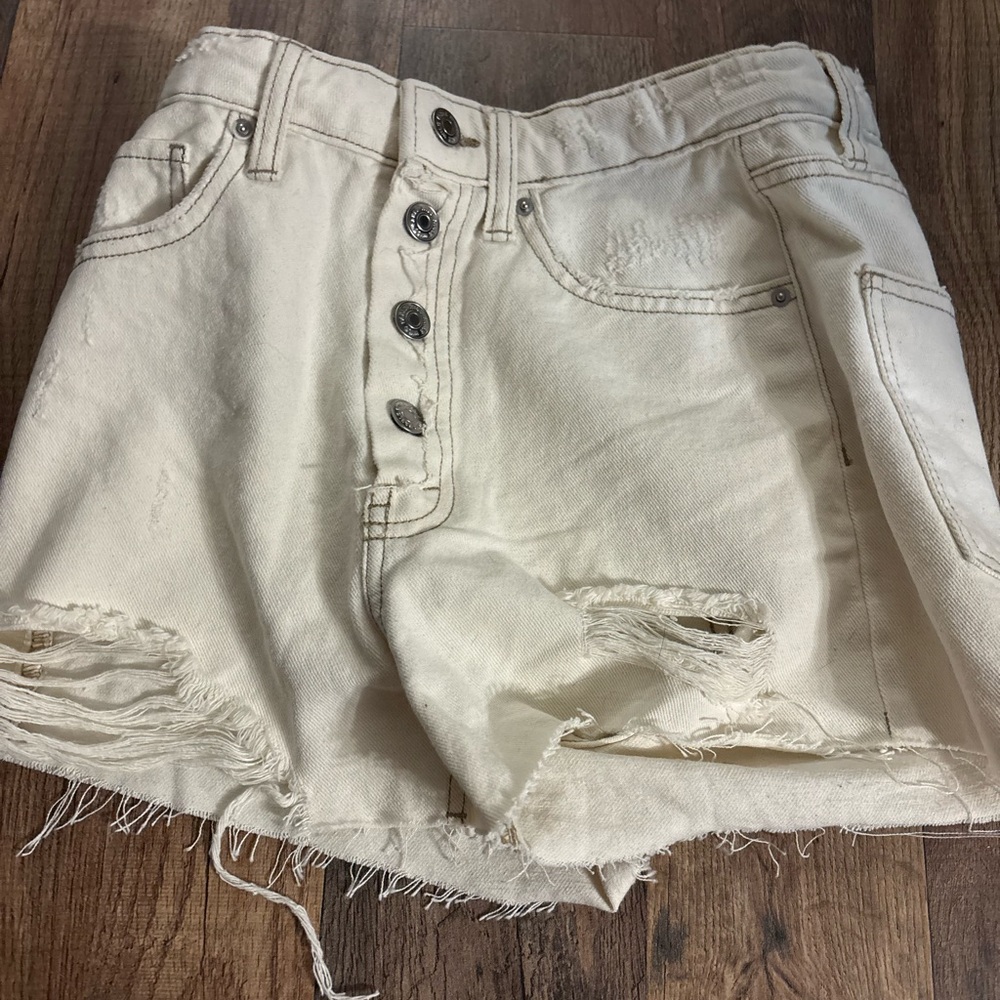Wild Fable Off-White Highest Rise Cutoff Shorts – Size XS (NWT)